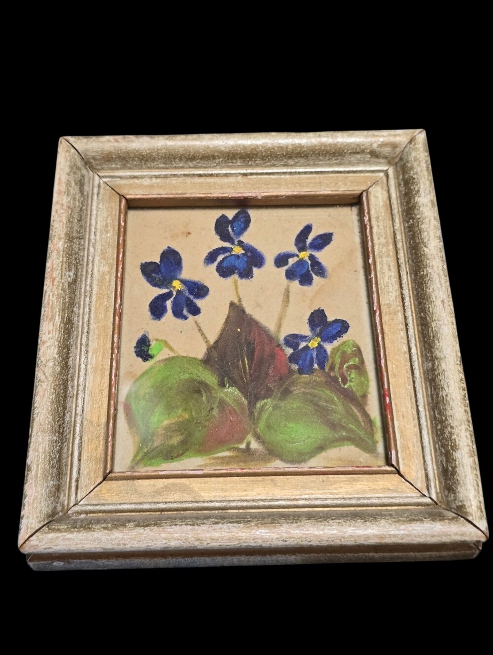Vintage | Framed Floral Art Print in Blue and Green